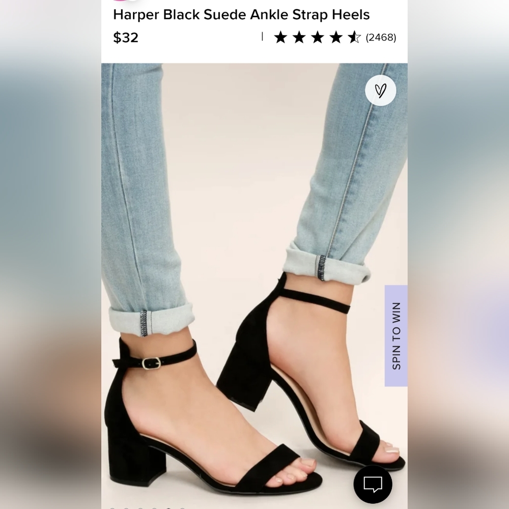Lulus Harper Black Heeled Sandals